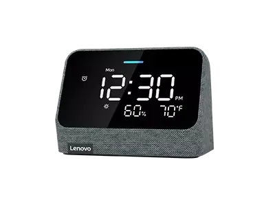 Lenovo Smart Clock Essential with Alexa built-in gives you a handy smart speaker and clock for your desk or nightstand.