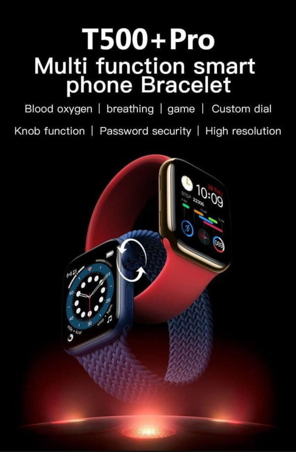 2022 HOT sale BT call T500+PRO smart watch 1.75 inch full touch screen heart rate Relojes waterproof smartwatch t500+pro