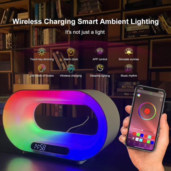 Upgrade Your Sleep: Smart Nightlight, Wireless Charger & Alarm (QLAMP-3601)