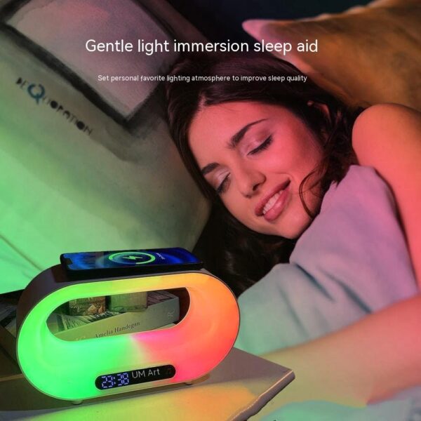 Upgrade Your Sleep: Smart Nightlight, Wireless Charger & Alarm (QLAMP-3601)